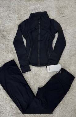 Lululemon Black Define Jacket Luon and High-Rise Leggings Set